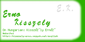 erno kisszely business card